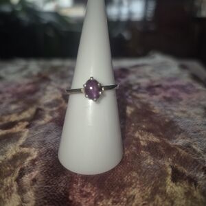 Vintage Purple Star Sapphire Sterling Ring